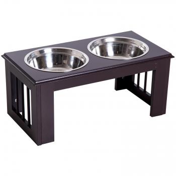 PawHut Raised Dog Food and Water Bowls