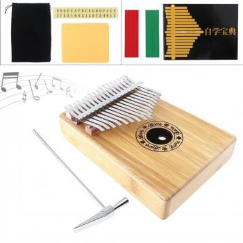 Instrumento Musical Kalimba de 17 Teclas de Bambú