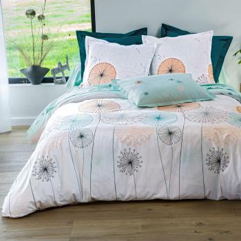 Housse de couette en coton vert apaisant