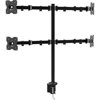 Support de Bureau APPSMF02 pour 4 Écrans, 10-27', VESA 75/100, Poids Max 10Kg