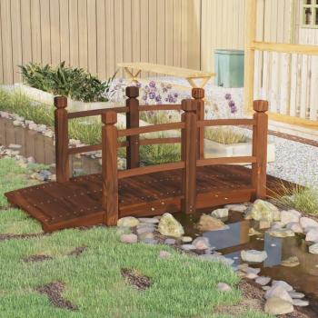 Wooden Garden Bridge with Railings 150x67x56cm by vidaXL