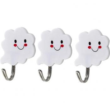 3Pcs Adhesive Cloud Hooks for Home