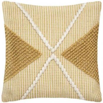 Gerecycled kussen Row Ocre 45 x 45 cm Atmosphera