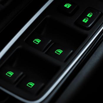 Renault Luminous Car Window Switch Sticker for Koleos QM5 QM6 Scenic Megane Fluence Latitude Clio Rubbe