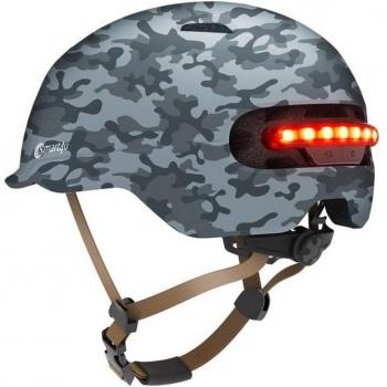 Casco Smart4U SH50U L Army con Sistema de Iluminación LED, Recargable por USB