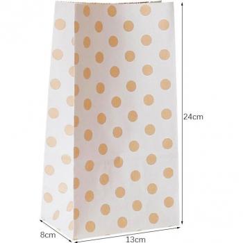 Zigzag Dot Stand Up Kraft Paper Bags