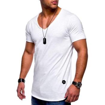 XXL WEISSE T-Shirt BEHYPE “NUKE” – Damen, V‑Ausschnitt, 100 % Baumwolle