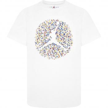 Blusa de Manga Corta NIKE JDB Poolside Jumpman SS 95D122 001 Blanca para Menores