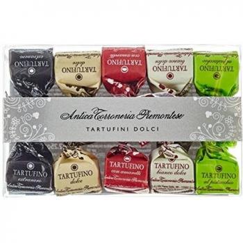 Antica Torroneria Piemontese Tartufini gemischte Trüffelpralinen in Geschenkbox aus Italien (1 x 70 g)