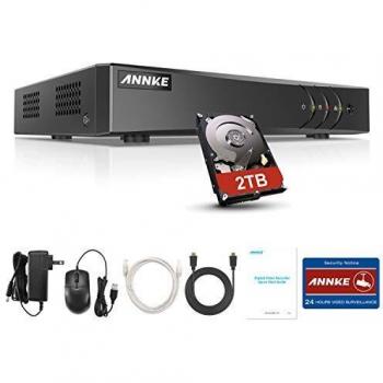 Annke 1080P Lite 8 Canali Videoregistratore Sicurezza Email 2TB
