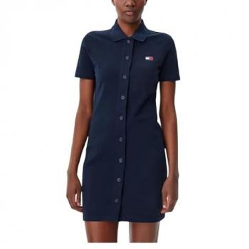 Tommy Jeans Polokleid »Badge Pique Dress« mit Logo