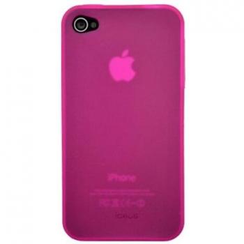 Funda de silicona fucsia para iPhone 4 y 4S