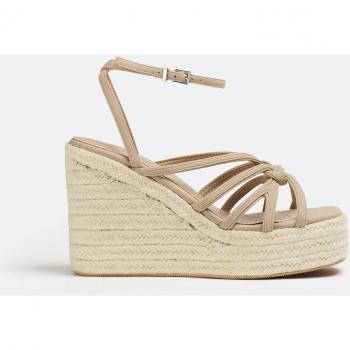 Mim Shoes Vera Sandalias Beige con Plataforma