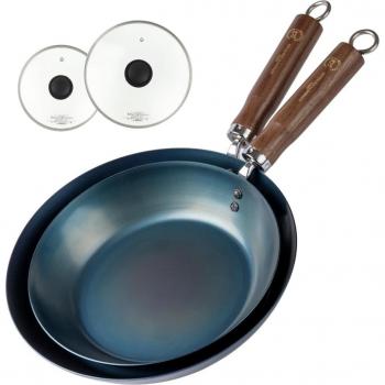 IH‑Compatible Ristorante La Barrick Tokyo Frying Pan Pair – Top Plate Thickness Verified, 2‑Piece, Light Weight