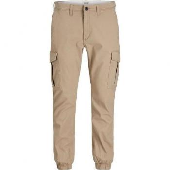 Cuffed Tan Cargo Jeans – Jack & Jones, Slim 32W x 32L