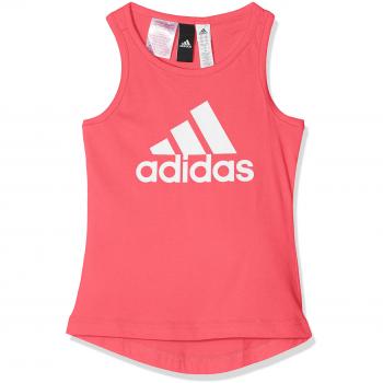 Adidas Girls Essentials Perf. Logo Tanktop in Real Pink/White (S18), Größe 140