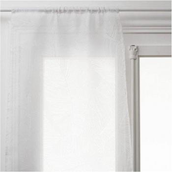 Lot de 2 voilages blancs à motifs dévorés végétaux