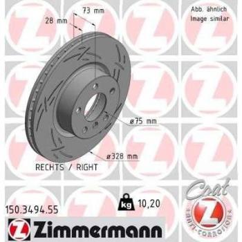Disco de freio Zimmermann 150.3494.55 – Alta Performance