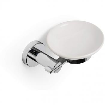 Croydex Flexi-Fix White Ceramic Soap Dish and Tumbler Stand
