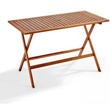 Tavolo pieghevole in legno di eucalipto per giardino