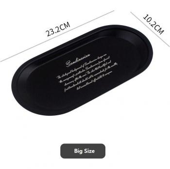 Black Stainless Steel Cosmetic Organizer Tray