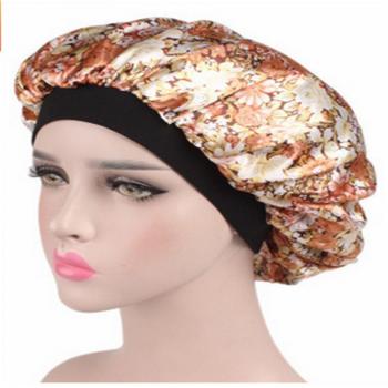 Gorro de Seda Satinada con Estampado para el Cuidado del Cabello