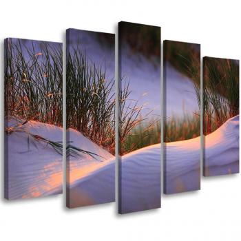Toile panoramique Plage de Sable 100x70 Violet