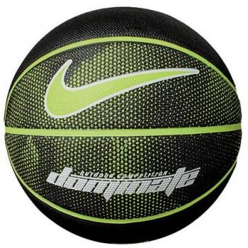 Nike Erwachsene Dominate 8P Basketball – Schwarz-Weiß/Volt, Herrenmodell, Größe 7