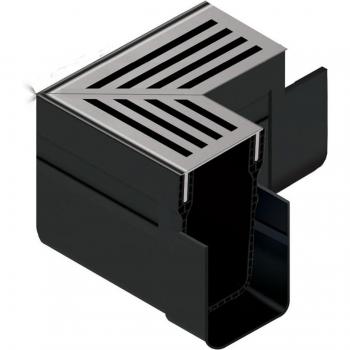 Grille d’angle inox 304L pour caniveau – Slimline ACO
