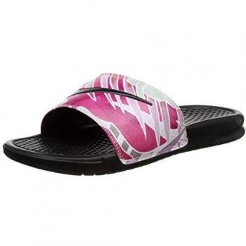 Nike Damen WMNS Benassi JDI Print Badeschuhe, Schwarz