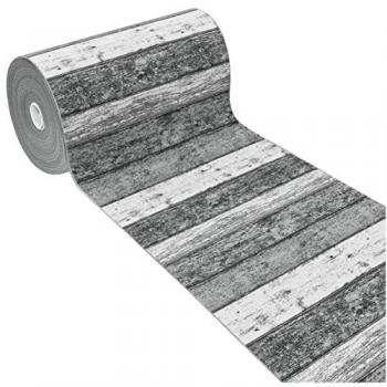 Tapis de salle de bain/cuisine – motif bois gris, 52x140 cm