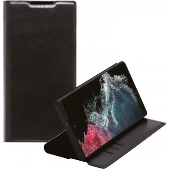 Étui cuir noir VIVANCO pour Samsung Galaxy S22 Ultra avec rabat