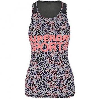 Polo Superdry Active Mesh – Donna, Design Leopardo Coral