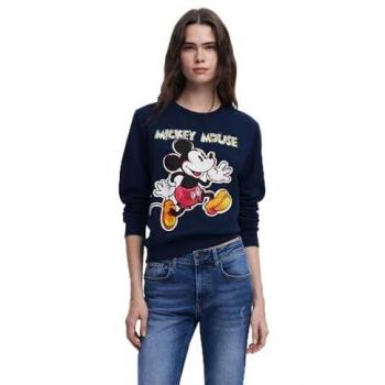 Marine Color Avery Mickey Women’s Hoodie – Desigual