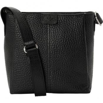 Beatrix Shoulder Bag in Black Leather