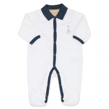 Tissu Velours Blanc Pyjama “Sophie la Girafe”