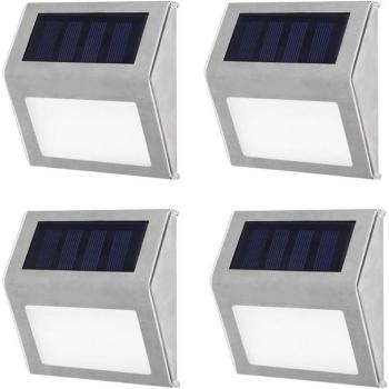 Solar Powered 3LED Outdoor Light for Courtyard and Garden