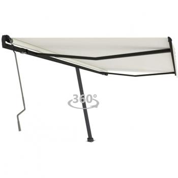 Vidaxl Manual Retractable Awning 400x350 cm Cream