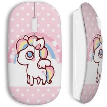 Mouse Licorne Rose – Wi‑Fi USB