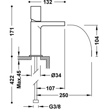 Mitigeur Lavabo Tres Bec Ouvert Blanc 20011002bl