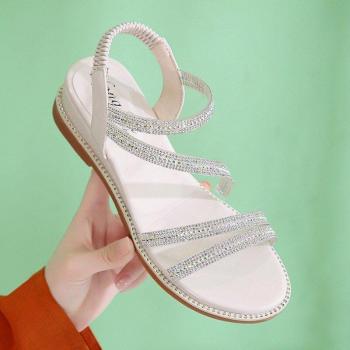 Sommerliche Rutschen Sandalen für Frauen mit Pailletten