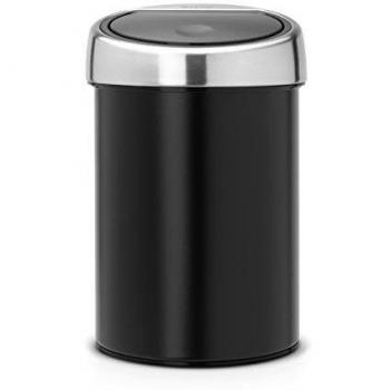 Cubo de Basura Brabantia, 3L, Metal, Negro