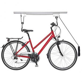 Portabici da soffitto argento/nere Relaxdays