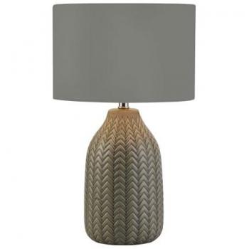Vintage Nachttischleuchte mit Stoffdrape 23 cm