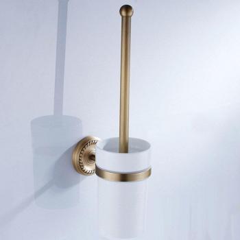 Bronze Bathroom Brush Holder with Shelf