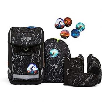 Ergobag cubo light REFLEX GLOW 6-teiliges Schulrucksack-Set 2024 Super ReflektBär