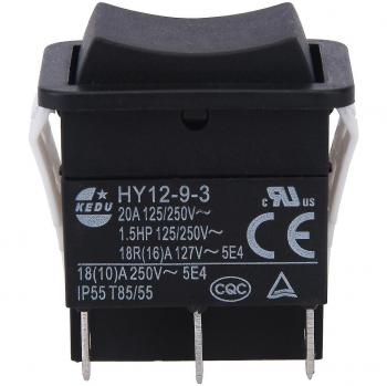 Bouton interrupteur monopolaire On/Off Arc industriel petit HY12-9-3 1PC