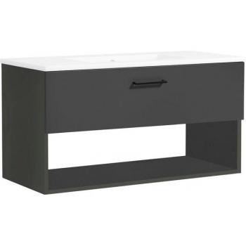 Waschtisch Trento Light, grau, 60-100cm, mit Keramikbecken