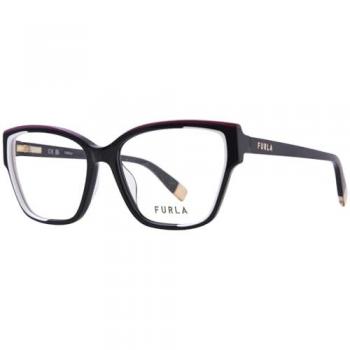 Furla Vfu718 Women's Eyewear Shiny Black 55MM