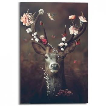 Wandbild REINDERS Hirsch Romantisch